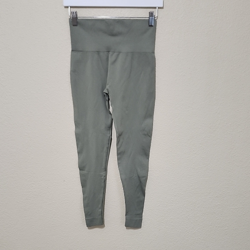 SET Active Green Leggings High Waist Stretchy Athletic Pants